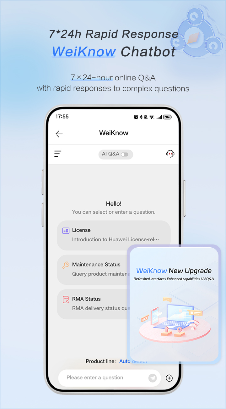Huawei HiKnow app, one-stop project delivery, maintenance, product document, and community communication
